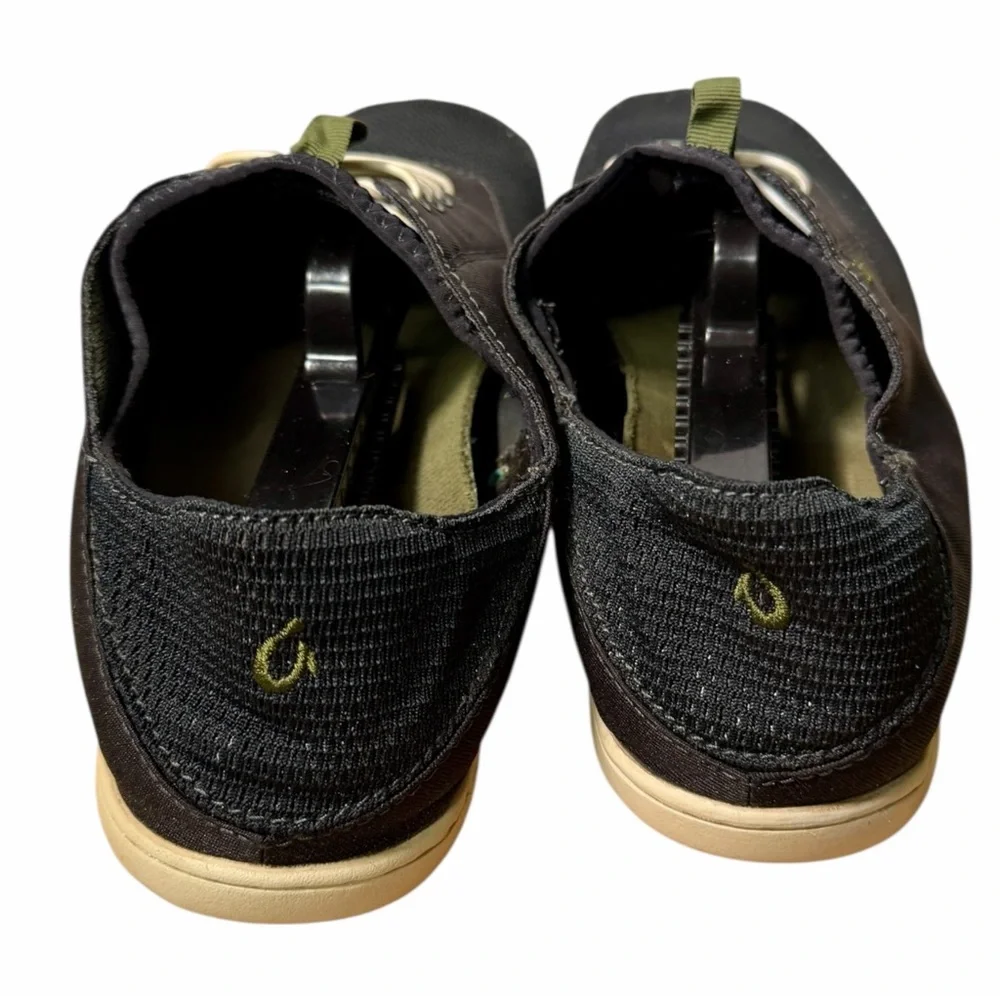 Olukai Nohea Moku Black Boat Shoes Men’s‎ 9.5